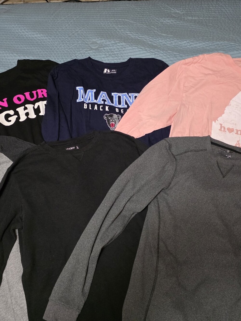 6pc Bundle Mens Long Sleeve Tees